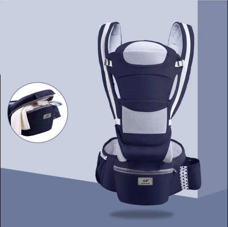 Porte-Bébé Ergonomique 6-en-1™ avec Siège à la Taille et Support Respirant