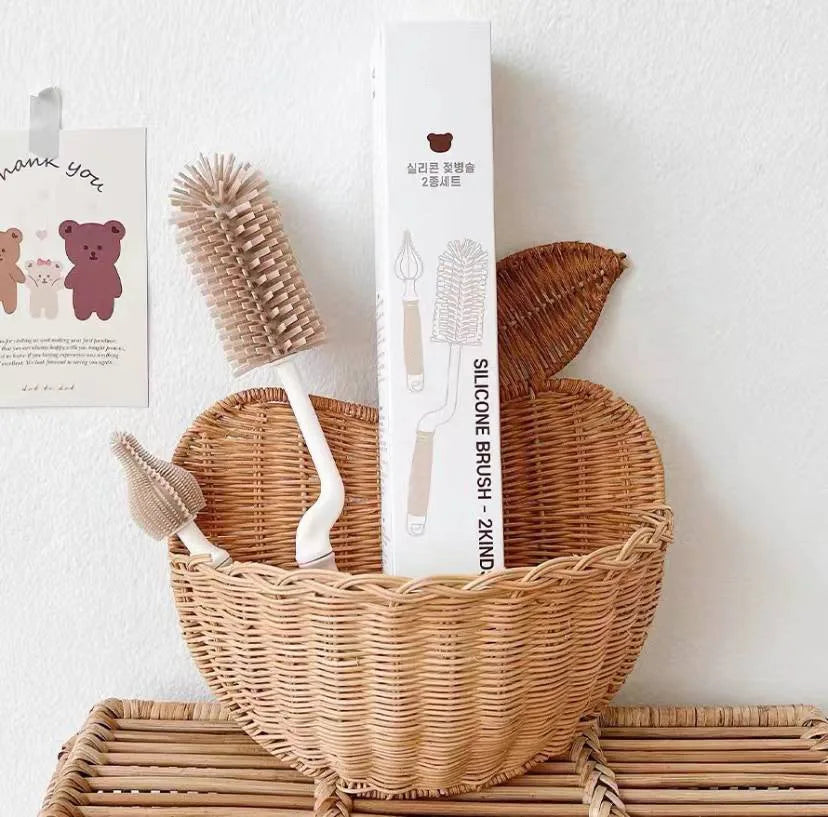 Ensemble Peigne et Brosse Bébé - Doux et Sécurisé pour Nouveau-nés