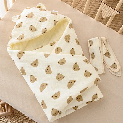 Nid d'Ange Bébé en Polaire Douce - Couverture Fleurie pour Nouveau-né