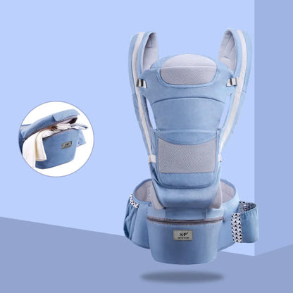 Porte-Bébé Ergonomique 6-en-1™ avec Siège à la Taille et Support Respirant