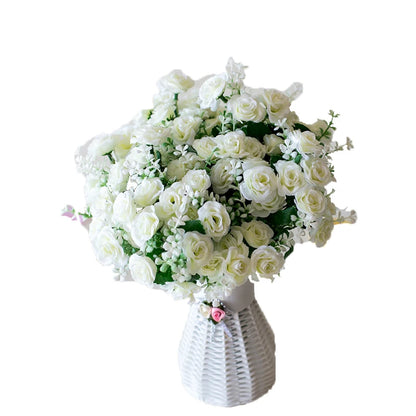 Bouquet Roses Artificielles Réalistes – Décoration Élégante Maison, Bureau & Événements