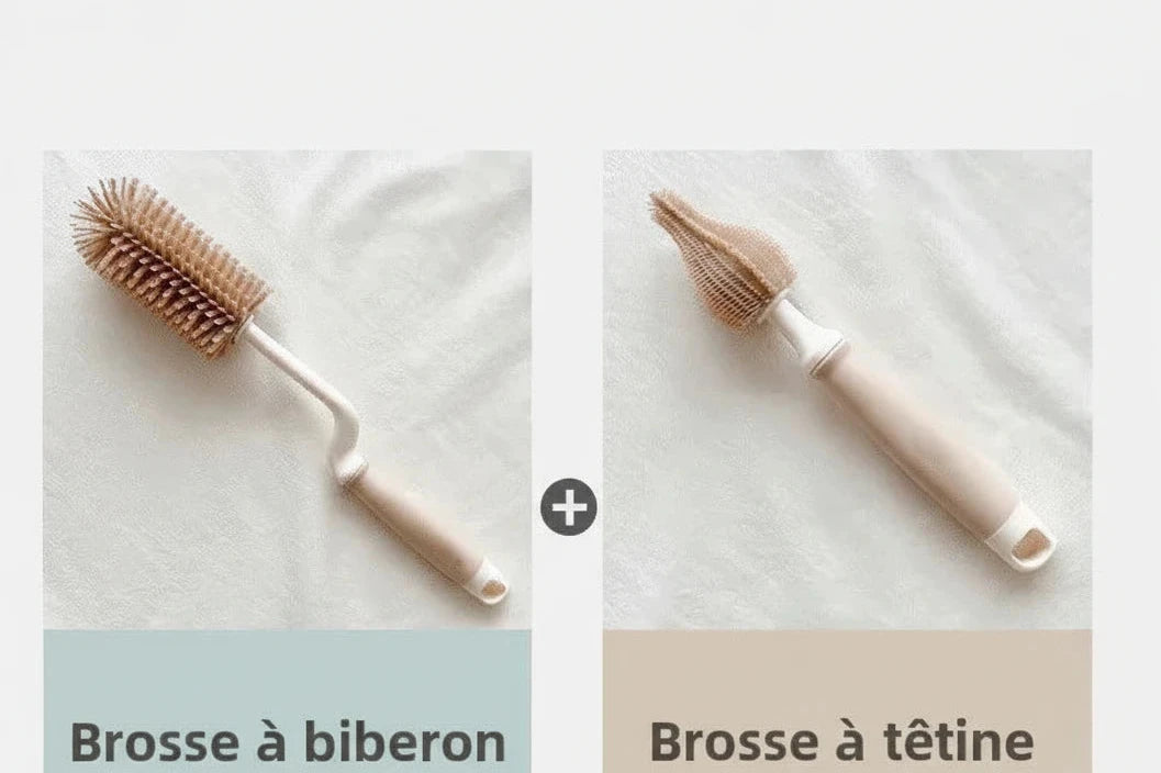 Ensemble Peigne et Brosse Bébé - Doux et Sécurisé pour Nouveau-nés