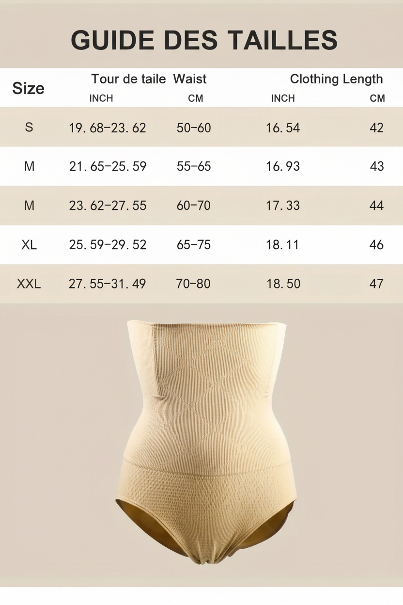 Gaine Amincissante Femme – Taille Haute Gainante Ventre Plat