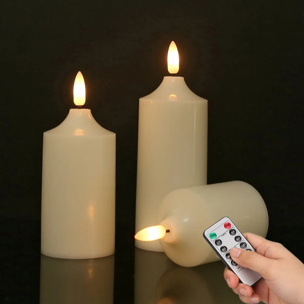 Bougies LED sans flamme avec télécommande – Effet flamme réaliste (lot de 6 ou 12)