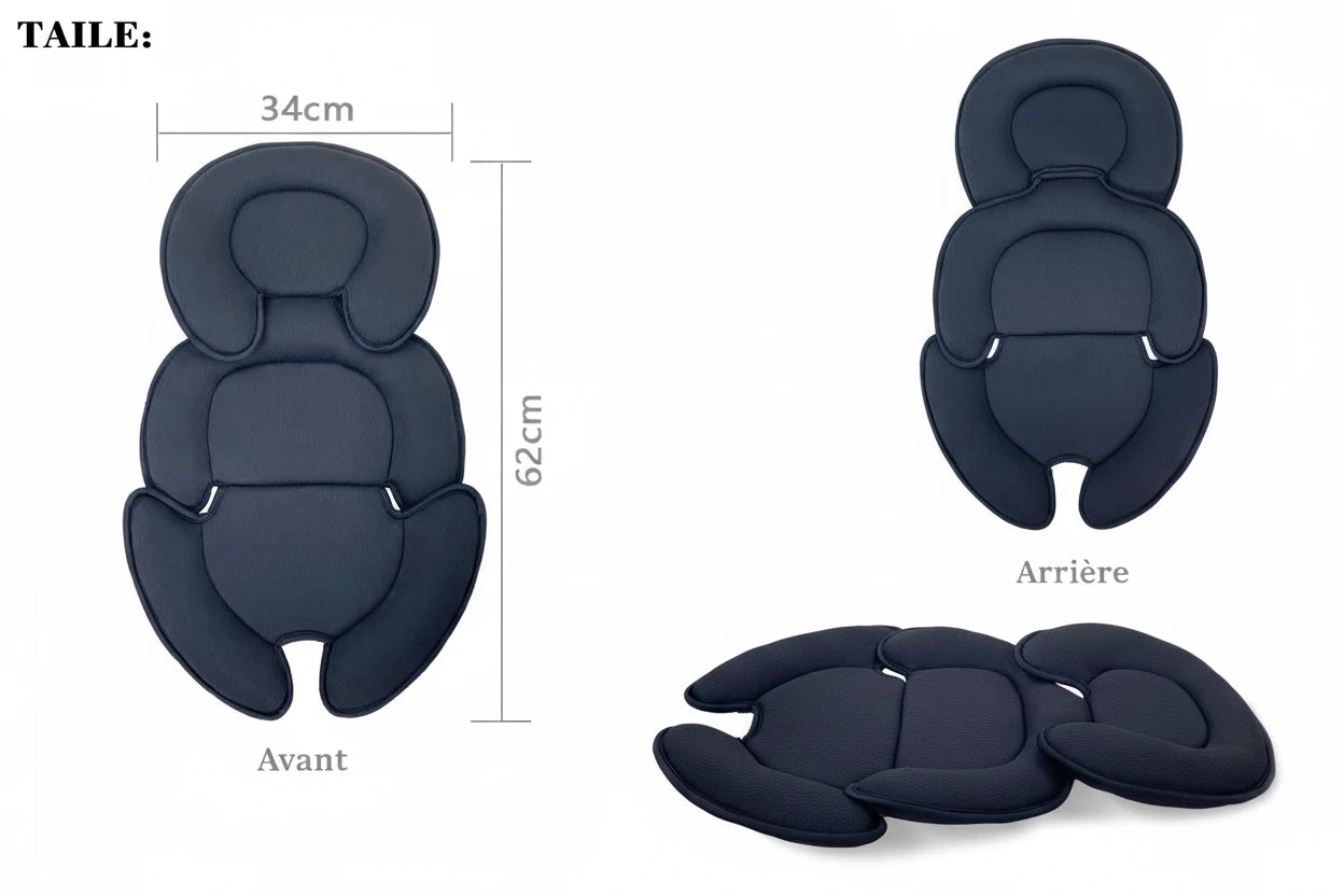 Coussin Universel pour Poussette Bébé - Support Tête et Corps pour Nouveau-né